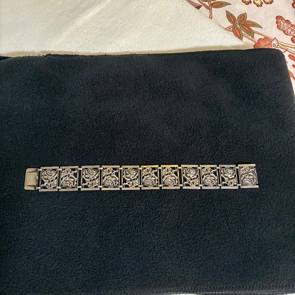 Sterling Silver Rose Bracelet